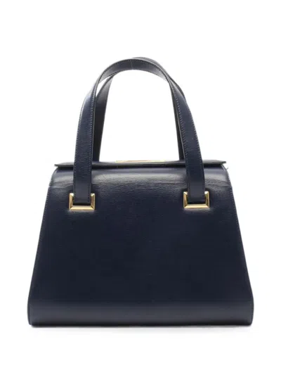 Pre-owned Dior 2010s Logo-plaque Tote Bag In Blue