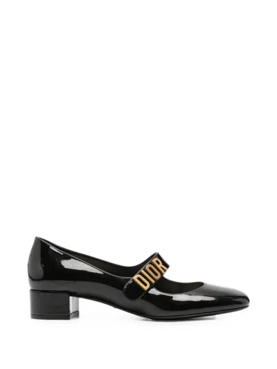 Pre-owned Dior 2010s Logo-strap Pumps In Black