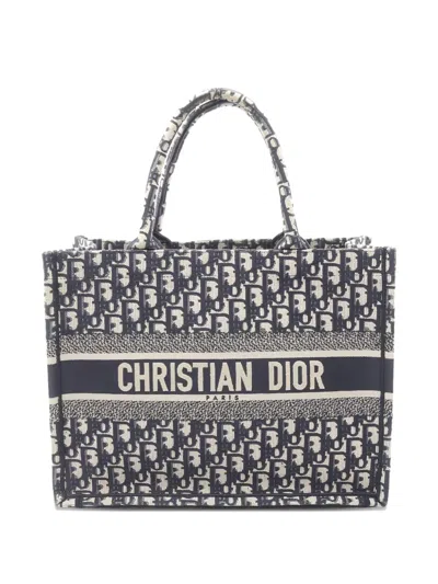 Pre-owned Dior 2010s Medium Book Tote Bag In Blue