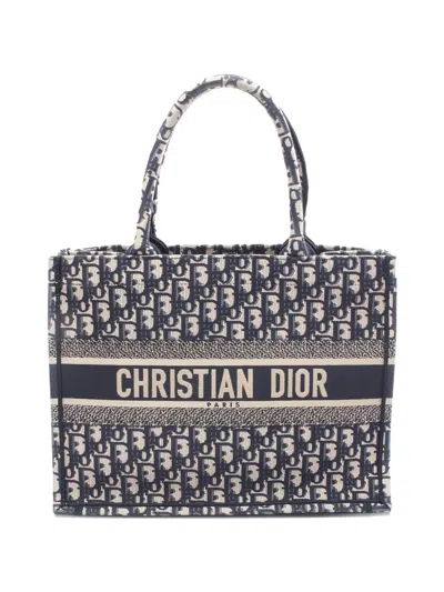 Pre-owned Dior 2010s Medium Book Tote Bag In Blue