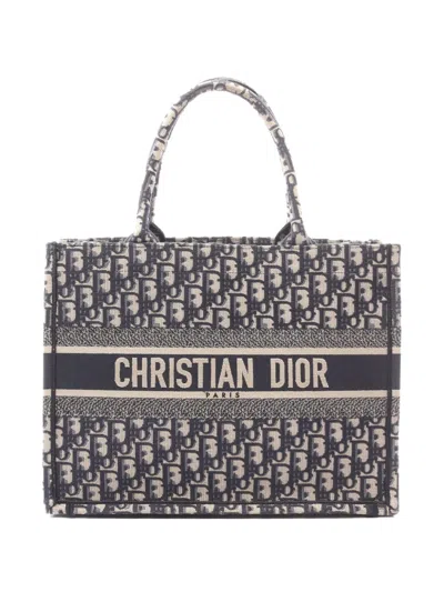 Pre-owned Dior 2010s Medium Book Tote Bag In Blue