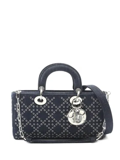 Pre-owned Dior 2010s Medium Lady D-joy Tote Bag In Blue