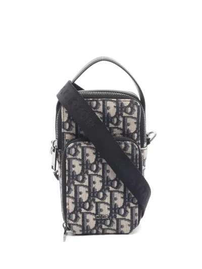 Pre-owned Dior 2010s Micro Rider Pouch In Neutral