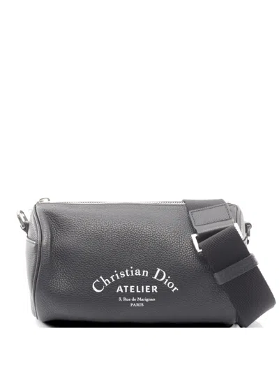 Pre-owned Dior 2010s Mini Atelier Roller Shoulder Bag In Black