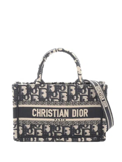 Pre-owned Dior 2010s Mini Book Two-way Tote Bag In Blue