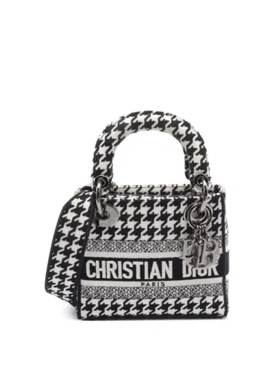 Pre-owned Dior 2010s Mini Lady D-lite Tote Bag In Black