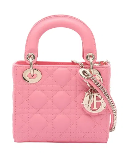 Pre-owned Dior 2010s Mini Lady  Handbag In Pink