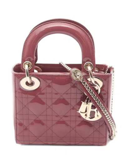 Pre-owned Dior 2010s Mini Lady  Tote Bag In Pink
