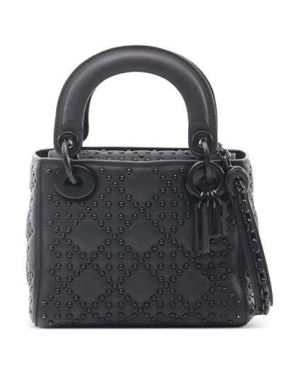 Pre-owned Dior 2010s Mini Lady  Two-way Tote Bag In Black