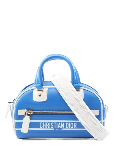 Pre-owned Dior 2010s Mini Vibe Tote Bag In Blue