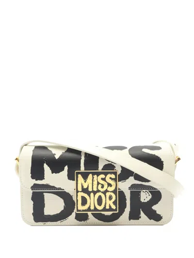 Pre-owned Dior 2010s Miss  Leather Cross Body Bag In Neutral