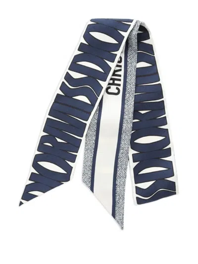 Pre-owned Dior 2010s Mitzah Logo-print Silk Scarf