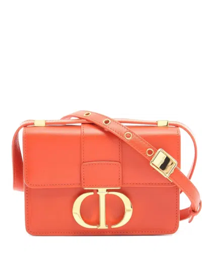 Pre-owned Dior 2010s Montaigne 30 Shoulder Bag In Orange