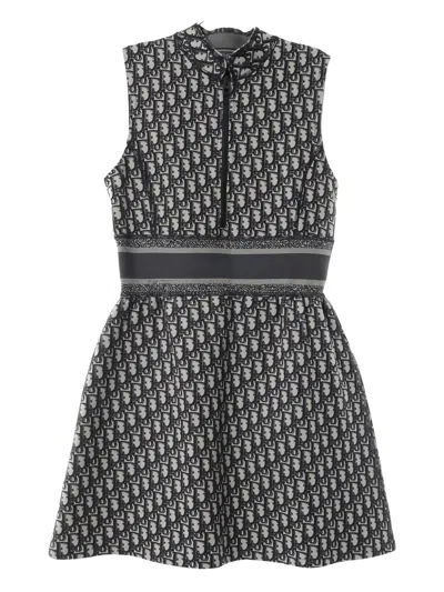 Pre-owned Dior 2010s Oblique Dress In Blue
