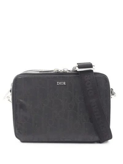 Pre-owned Dior 2010s Oblique Galaxy Shoulder Bag In Black
