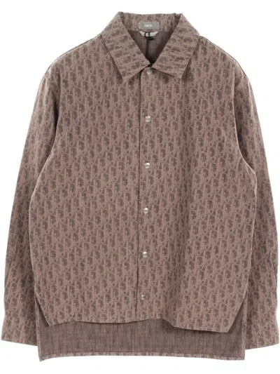 Pre-owned Dior 2010s Oblique-monogram Shirt In Brown
