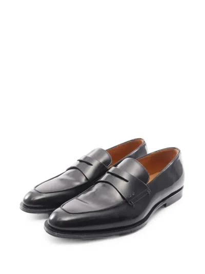 Pre-owned Dior 2010s Oblique Penny Loafers In Black