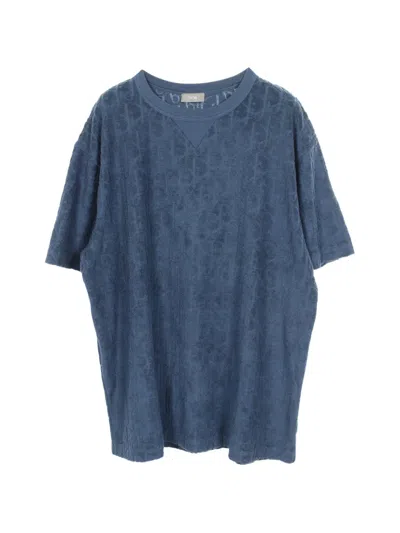 Pre-owned Dior 2010s Oblique Pile T-shirt In Blue