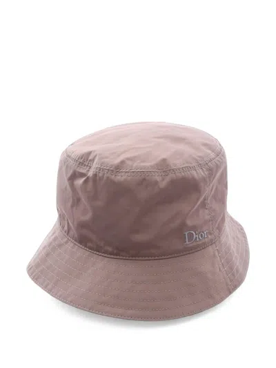 Pre-owned Dior 2010s Oblique Reversible Bucket Hat In Brown