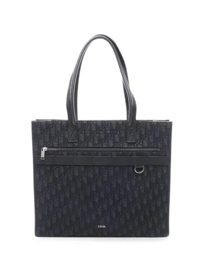 Pre-owned Dior 2010s Oblique Safari Tote Bag In Black