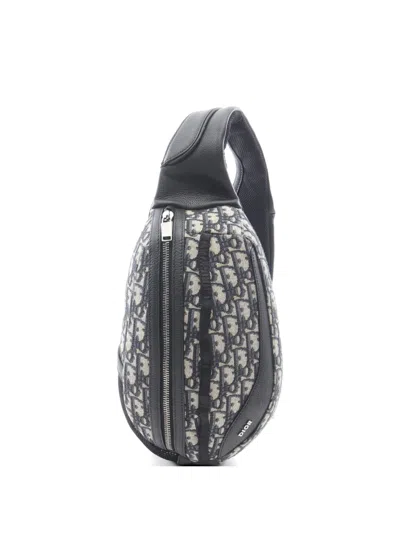 Pre-owned Dior 2010s Oblique Scarab Body Bag In Blue