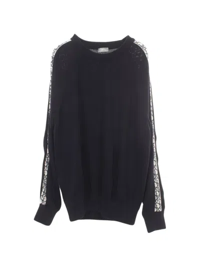 Pre-owned Dior 2010s Oblique Side-stripe Sweater In Blue