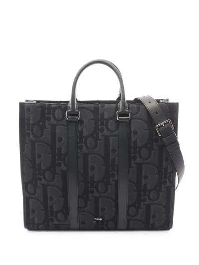 Pre-owned Dior 2010s Oblique Tote Bag In Black