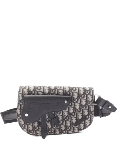 Pre-owned Dior 2010s Oblique Waist Bag In Blue