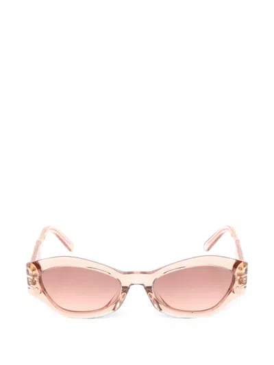 Pre-owned Dior 2010s Oval-frame Sunglasses In Pink