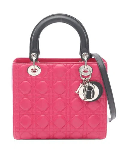 Pre-owned Dior 2010s Quilted Leather Handbag In Pink