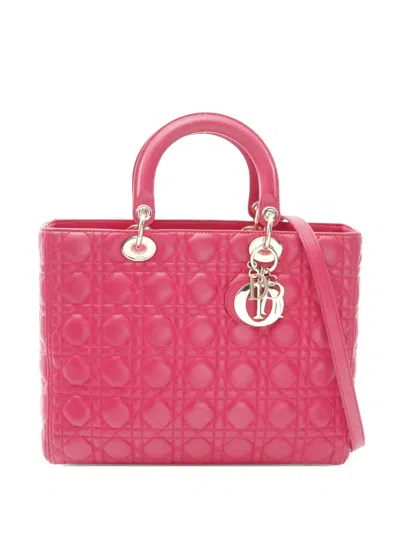 Pre-owned Dior 2010s Quilted Leather Handbag In Pink