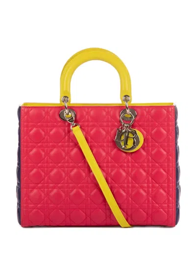 Pre-owned Dior 2010s Quilted Shoulder Bag In Pink