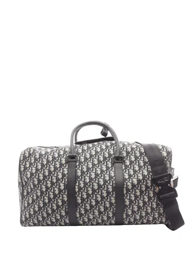 Pre-owned Dior 2010s Rango 50 Two-way Holdall In Blue