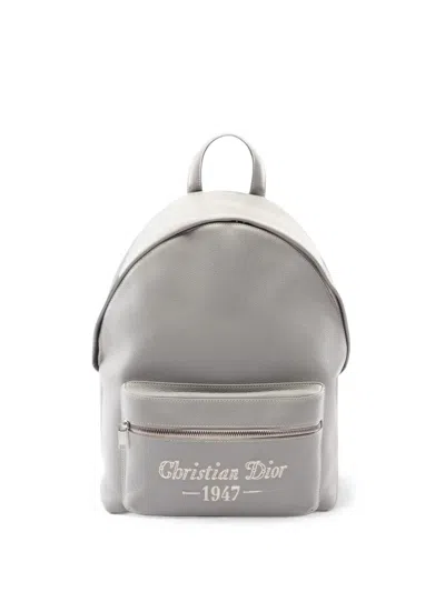 Pre-owned Dior 2010s Rider 1947 Backpack In Grey
