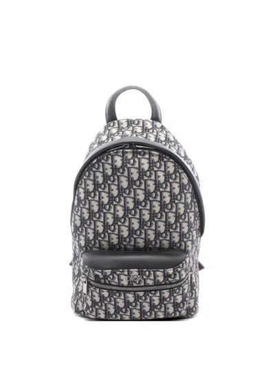 Pre-owned Dior 2010s Rider Oblique Backpack In Blue