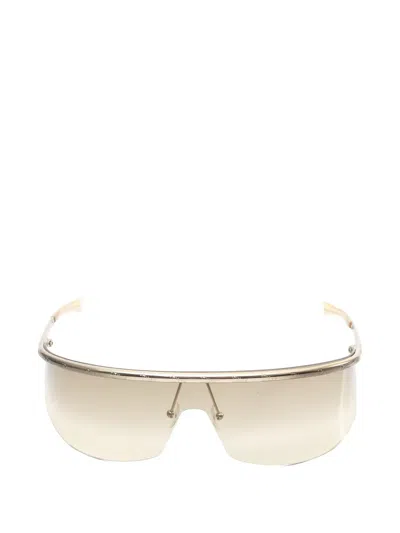 Pre-owned Dior 2010s Rimless Sunglasses In Gold
