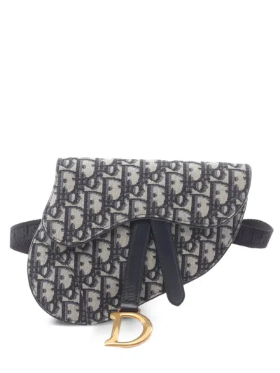 Pre-owned Dior 2010s Saddle Belt Bag In Black