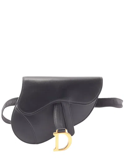 Pre-owned Dior 2010s Saddle Belt Bag In Black