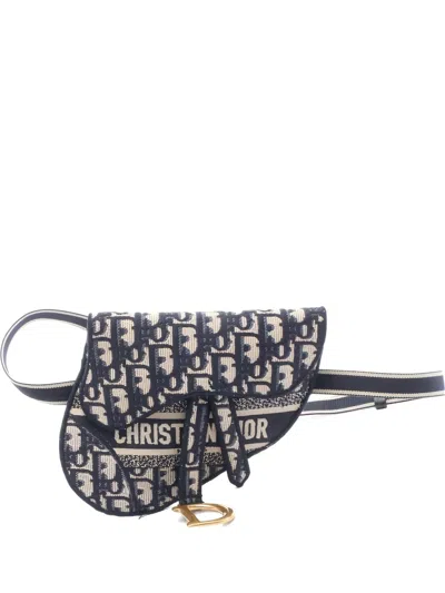 Pre-owned Dior 2010s Saddle Belt Bag In Blue