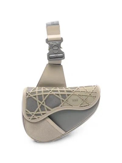 Pre-owned Dior 2010s Saddle Belt Bag In Neutrals