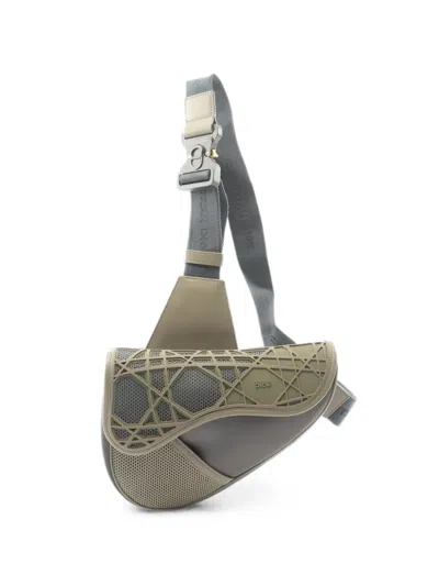 Pre-owned Dior 2010s Saddle Body Bag In Grey