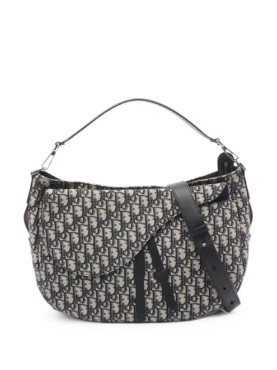 Pre-owned Dior 2010s Saddle Tote Bag In Blue