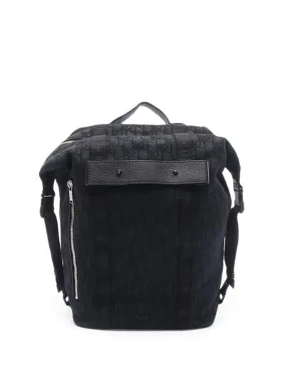 Pre-owned Dior 2010s Safari Oblique Backpack In Black