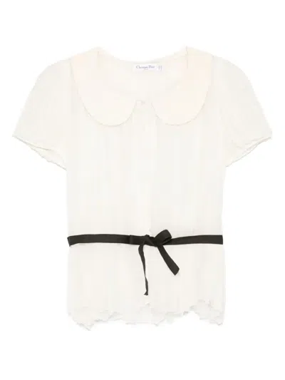 Pre-owned Dior 2010s Silk Blouse In Neutrals