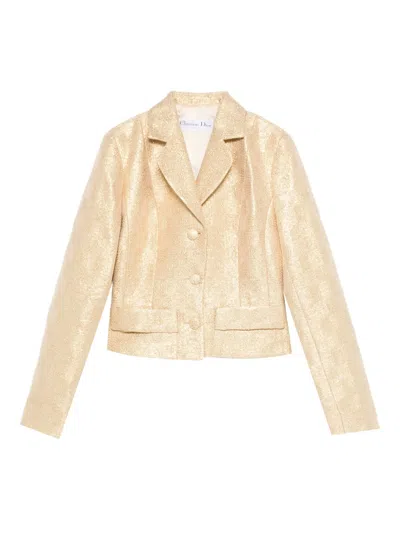 Pre-owned Dior 2010s Single-breasted Blazer In Gold