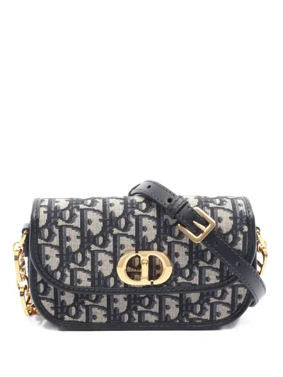 Pre-owned Dior 2010s Small 30 Montaigne Avenue Shoulder Bag In Blue
