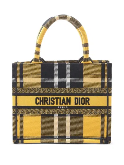 Pre-owned Dior 2010s Small Book Tote Bag In Yellow