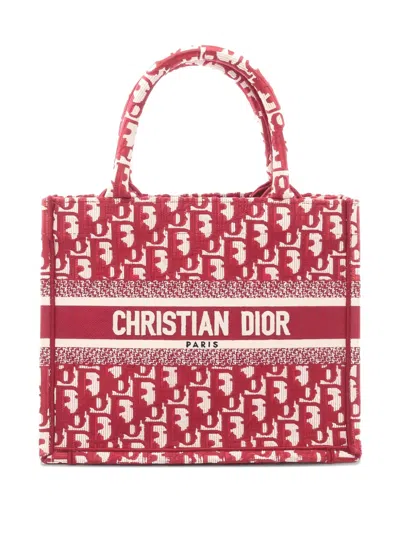 Pre-owned Dior 2010s Small Book Tote Bag In Red