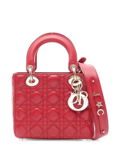 Pre-owned Dior 2010s Small Lady  My Abc Cannage Tote Bag In レッド