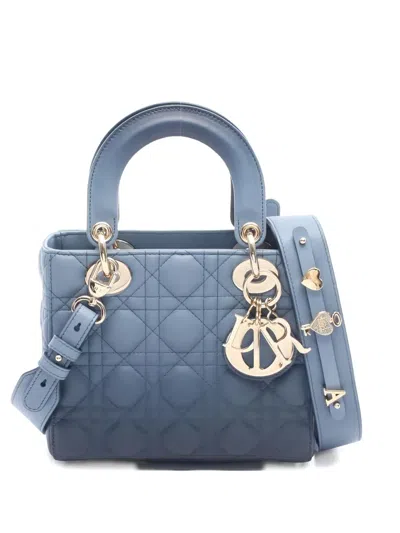 Pre-owned Dior 2010s Small Lady  My Abc Tote Bag In Blue